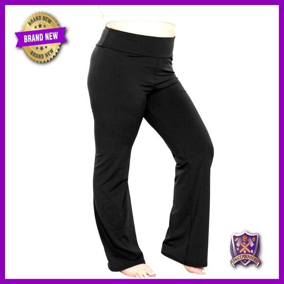 Pants - Plus Size High Waist Bootcut Yoga Pants Ultra Flex Stretch Comfort